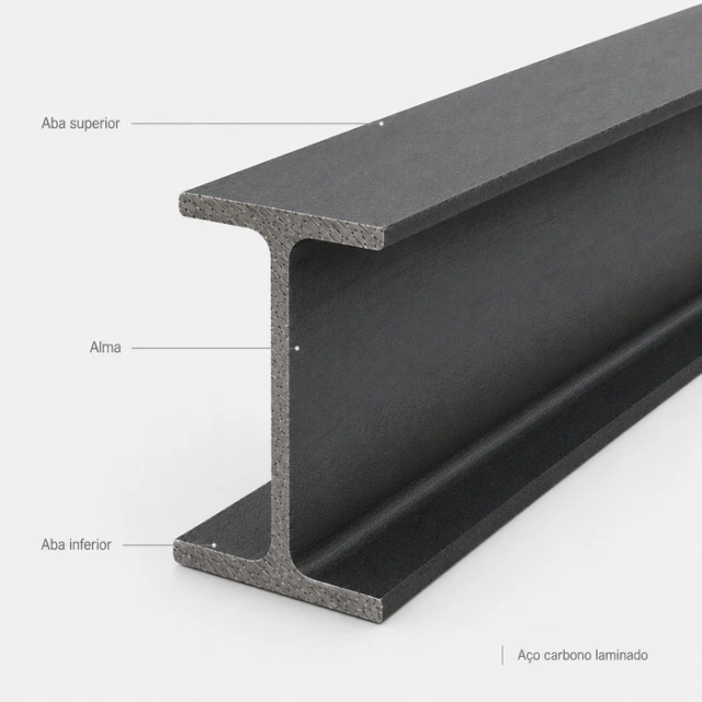 PERFIL VIGA I W 10\'\' - 250x17,9 - 6MT